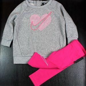 Nike Baby Girl 2 Piece Legging Set Sweatshirt/Pant
